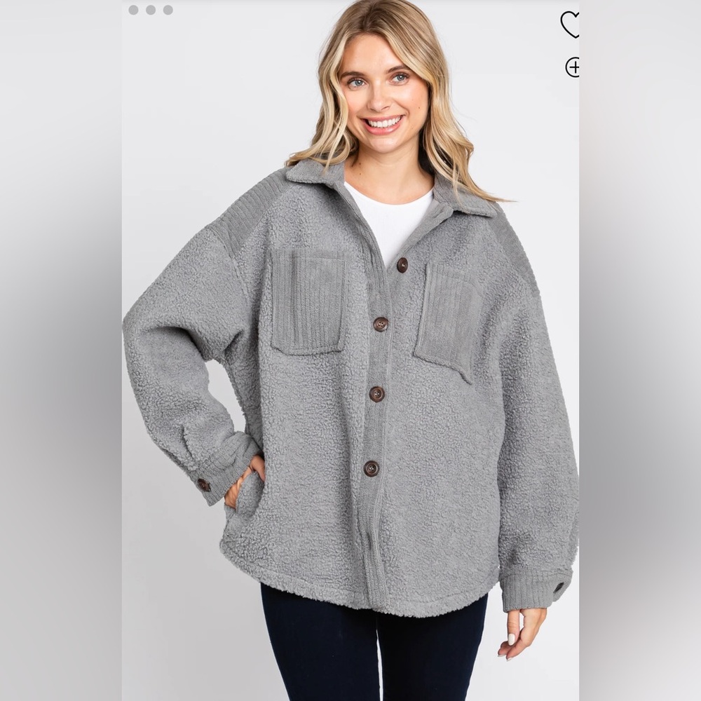 American Eagle Oversized Sherpa Shacket
